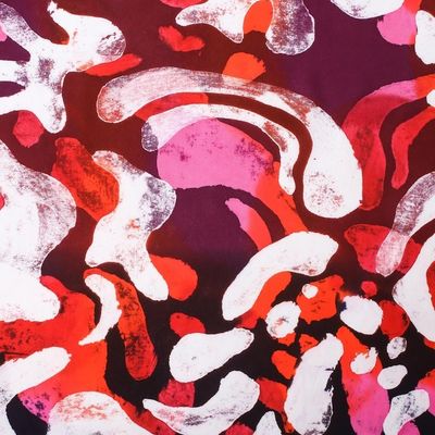 Alternate image for Hand-Painted Cotton Sarong in Crimson from Thailand Crimson Dance