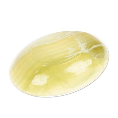 Alternate image for Oval Natural Green Onyx Snack Plate Hand-Carved in Mexico Earthy Harmony