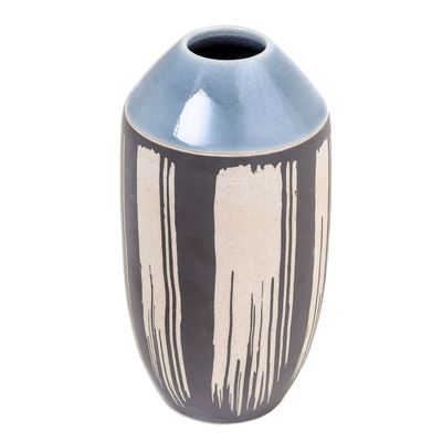 Alternate image for Modern Celadon Ceramic Vase from Thailand Modern Garden