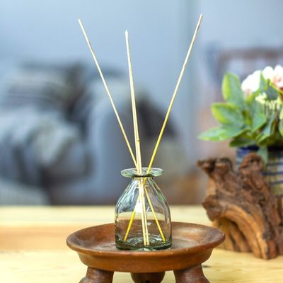 Alternate image for Eco-Friendly Handblown Recycled Glass Incense Holder Soothing Vibes