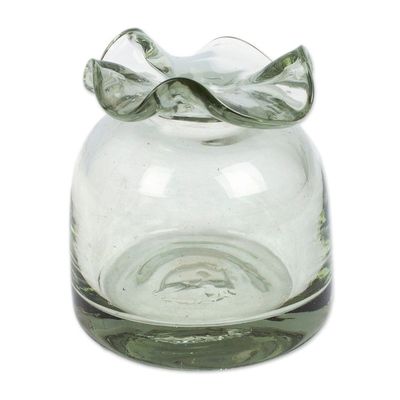 Alternate image for Mexican-Made Classic Clear Recycled Glass Incense Diffuser Waves of Aroma