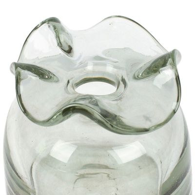 Alternate image for Mexican-Made Classic Clear Recycled Glass Incense Diffuser Waves of Aroma