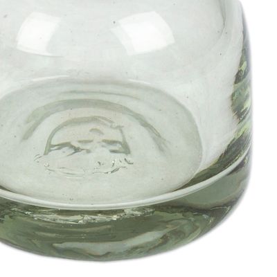 Alternate image for Mexican-Made Classic Clear Recycled Glass Incense Diffuser Waves of Aroma