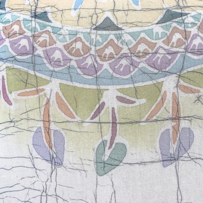 Alternate image for Cotton Batik Tunic Top with Colorful Designs from Thailand Batik Style