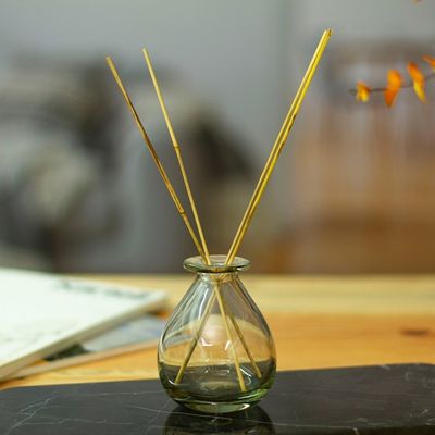 Alternate image for Drop-Shaped 6 oz. Clear Recycled Glass Incense Diffuser Aromatic Dew