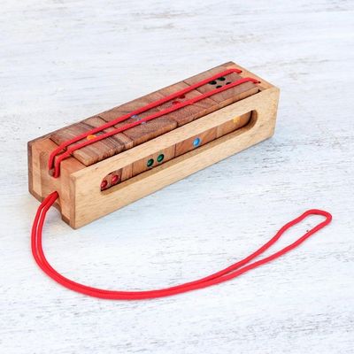 Alternate image for Raintree Wood Dice Brain Teaser Puzzle from Thailand Domino Cubes