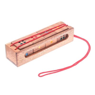 Alternate image for Raintree Wood Dice Brain Teaser Puzzle from Thailand Domino Cubes