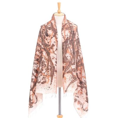 Alternate image for Eco-Friendly Abstract-Motif Silk Shawl Abstract Lanna