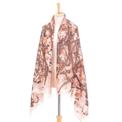 Alternate image for Eco-Friendly Abstract-Motif Silk Shawl Abstract Lanna