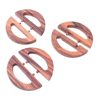 Alternate image for Hand Crafted Raintree Wood Puzzle Game from Thailand Global Mystery