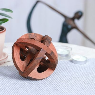 Alternate image for Hand Crafted Raintree Wood Puzzle Game from Thailand Global Mystery