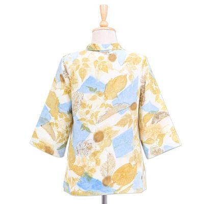 Alternate image for Eco-Friendly Cotton Botanical-Motif Shirt Amber Botanicals