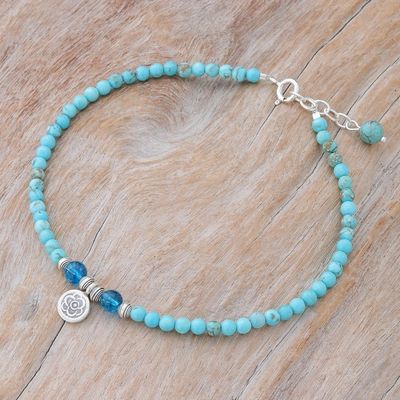 Alternate image for Karen Silver and Quartz Charm Anklet Spring Step