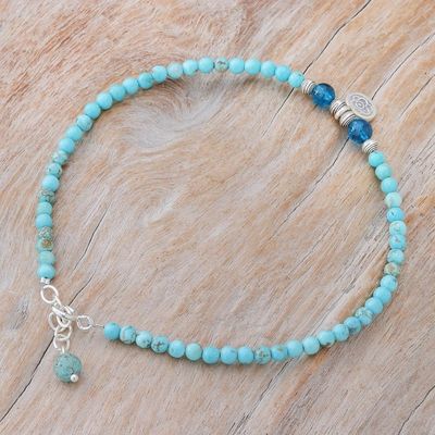 Alternate image for Karen Silver and Quartz Charm Anklet Spring Step