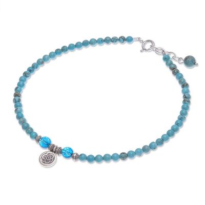 Alternate image for Karen Silver and Quartz Charm Anklet Spring Step