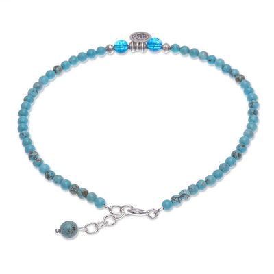 Alternate image for Karen Silver and Quartz Charm Anklet Spring Step