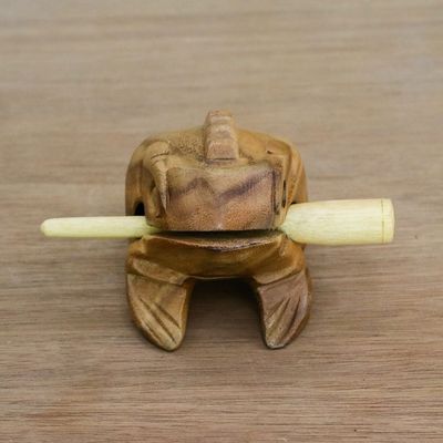 Alternate image for Brown Thai Frog Wood Percussion Instrument 5.5 Inch Tenasserim Melody