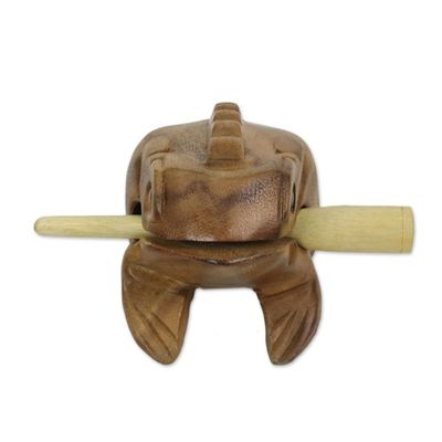 Alternate image for Brown Thai Frog Wood Percussion Instrument 5.5 Inch Tenasserim Melody