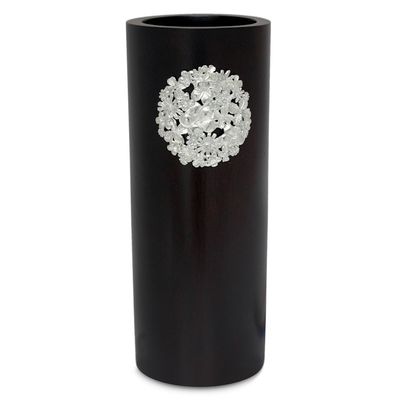 Alternate image for Mango wood and pewter vase Floral Bouquet