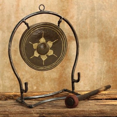 Alternate image for Iron and Brass Thai Gong 6 Inch Thai Harmony