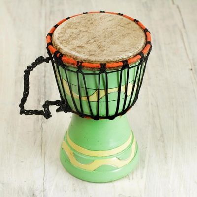Alternate image for Artisan Crafted Authentic African Mini Djembe Drum Musical Mint