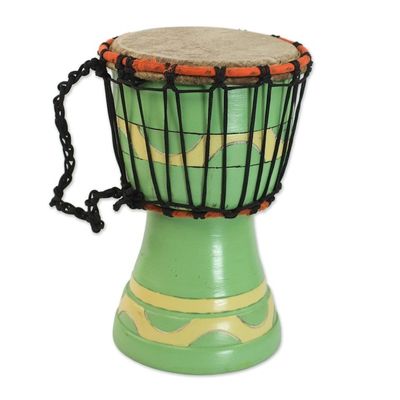 Alternate image for Artisan Crafted Authentic African Mini Djembe Drum Musical Mint
