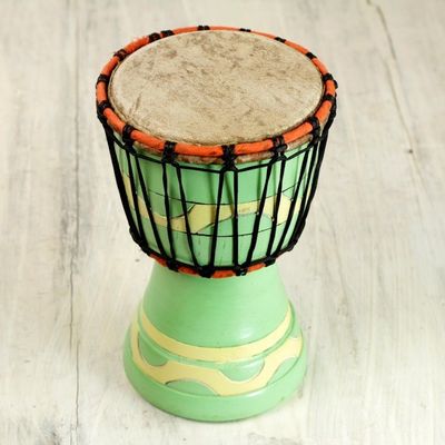 Alternate image for Artisan Crafted Authentic African Mini Djembe Drum Musical Mint