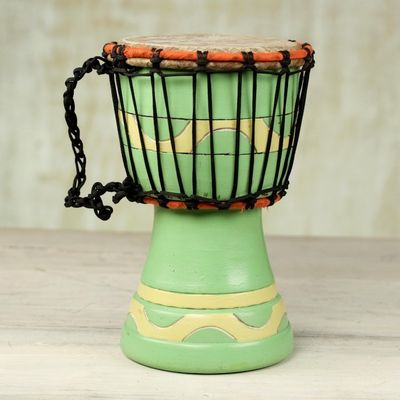 Alternate image for Artisan Crafted Authentic African Mini Djembe Drum Musical Mint