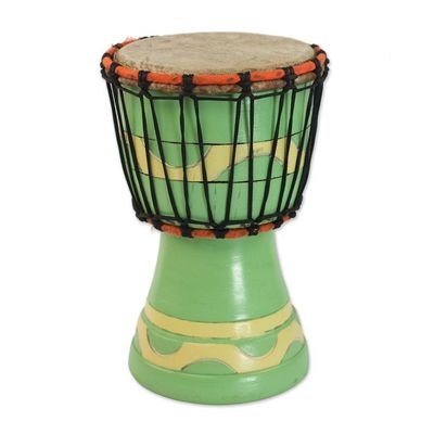Alternate image for Artisan Crafted Authentic African Mini Djembe Drum Musical Mint