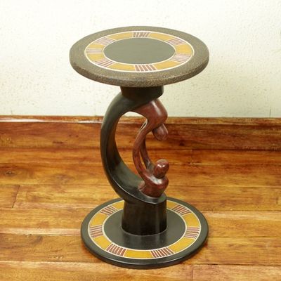 Alternate image for Parent and Child African Handcrafted Wood Accent Table Parent and Child
