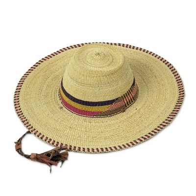 Alternate image for Woven Raffia Sun Hat from West Africa Shady Lane