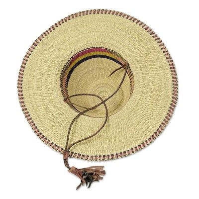 Alternate image for Woven Raffia Sun Hat from West Africa Shady Lane