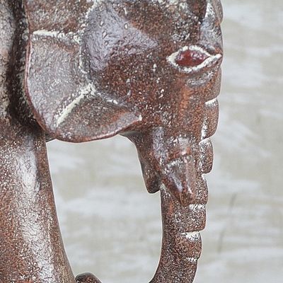 Alternate image for Cedar Wood Elephant Accent Table Crafted in Ghana Elephant Step