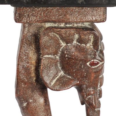 Alternate image for Cedar Wood Elephant Accent Table Crafted in Ghana Elephant Step