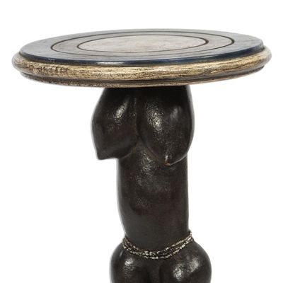 Alternate image for Female Form Sese Wood Accent Table from Ghana Ga Woman