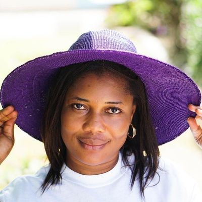 Alternate image for Woven Purple Raffia Sun Hat Purple Sun