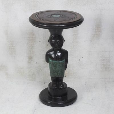 Alternate image for Cedar Wood Mother and Child Accent Table from Ghana Hardworking Mother