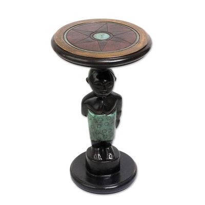 Alternate image for Cedar Wood Mother and Child Accent Table from Ghana Hardworking Mother