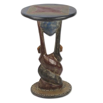 Alternate image for Rustic Cedar Wood Accent Table from Ghana Good Twist