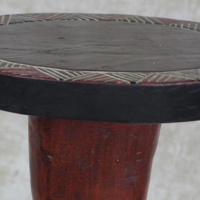 Alternate image for Cedar Wood Sankofa Accent Table from Ghana Supporting Sankofa