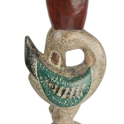 Alternate image for Cedar Wood Sankofa Accent Table from Ghana Supporting Sankofa