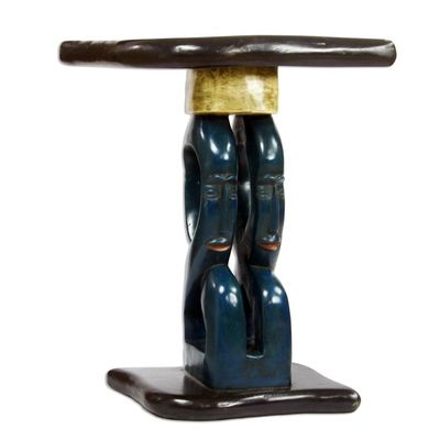 Alternate image for Family-Themed Wood Accent Table from Ghana Happy Family
