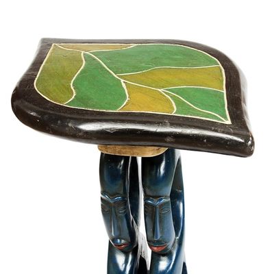 Alternate image for Family-Themed Wood Accent Table from Ghana Happy Family