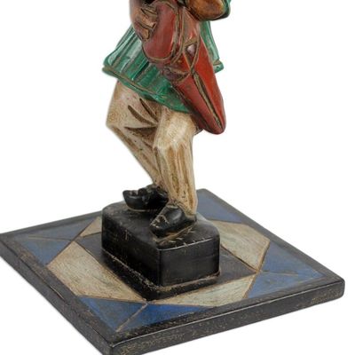 Alternate image for Cedar Wood Accent Table of an African Drummer from Ghana African Drummer