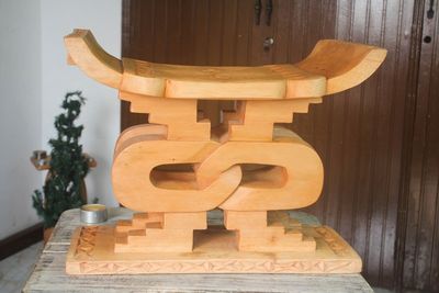 Alternate image for Unique Wood Throne Ottoman Wisdom Knot II