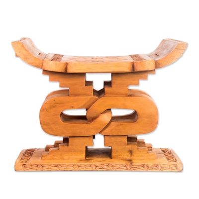 Alternate image for Unique Wood Throne Ottoman Wisdom Knot II