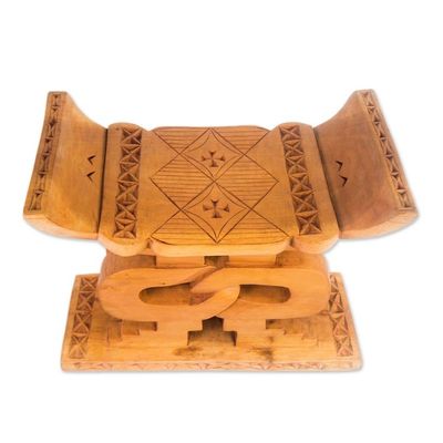 Alternate image for Unique Wood Throne Ottoman Wisdom Knot II