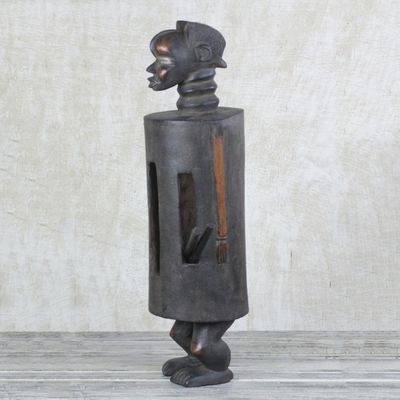 Alternate image for Wood Tambora Drum from Africa African Warrior