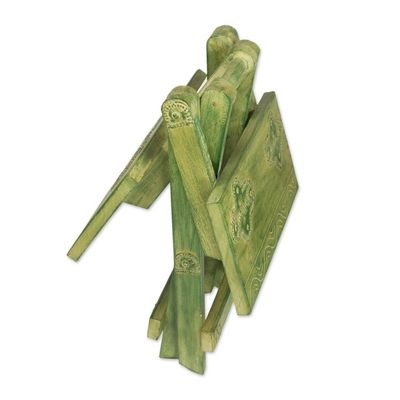 Alternate image for Fair Trade Wood Folding Table Transformation