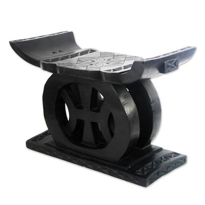 Alternate image for Handcrafted Wood Throne Ottoman Freedom of Speech